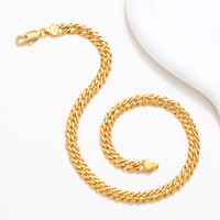 Collier unisexe en chaîne torsadée épaisse et brillante, anti-rouille, idéal pour anniversaire, couple, empilable, bijoux simples, vente en gros, populaire et chic