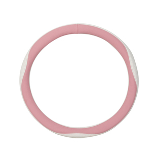 Housse de <span class=keywords><strong>volant</strong></span> de voiture en <span class=keywords><strong>cuir</strong></span> PU rose antidérapante de luxe à 4 branches, style féminin, protection de <span class=keywords><strong>volant</strong></span>, prix d'usine, vente en gros - Product Image 2