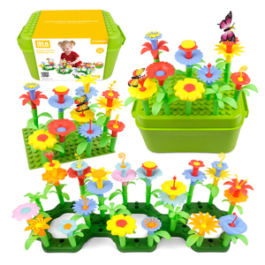 Mini Plastic Children's <strong>Kid</strong> Creative Flower <strong>Garden</strong> Block Building Block <strong>Set</strong> Flower Press Toy Build Block for <strong>Kid</strong> - Product Image 2