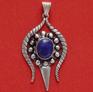 จี้เงินห้อยสุดโรแมนติกพร้อมเทอร์ควอยซ์สำหรับปาร์ตี้สไตล์คริสเตียน - Product Image 2