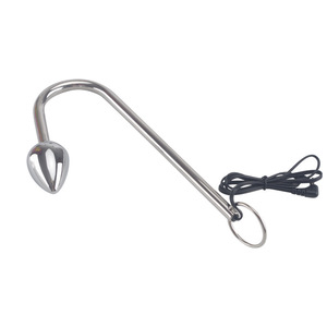 Plug Anale Elettrico in Metallo a Tre Dimensioni con Gancio, Massaggiatore Corporeo, Giocattolo Sessuale BDSM Fetish per Uomo e Donna - Product Image 5