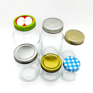 Gran oferta, venta al por mayor, 4oz, 8oz, 16oz, tarro de albañil de vidrio transparente de boca ancha, tarro de almacenamiento de alimentos para conservas con tapa de Metal, <span class=keywords><strong>precio</strong></span> más bajo - Product Image 3