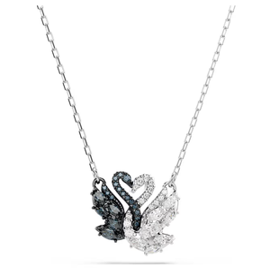 Collana da donna in <span class=keywords><strong>argento</strong></span> Sterling 925 con ciondolo a forma di cigno alla moda gioielli in oro rosa a catena con pietra di zircone per feste di nozze regalo - Product Image 1