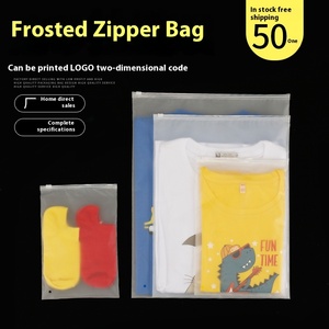 Custom Printed Thick Frosted <strong>Ziplock</strong> PE <strong>Bag</strong> for Fall Season Clothing Low for CPE Bottomed Shirt Long Pants Packaging Locking