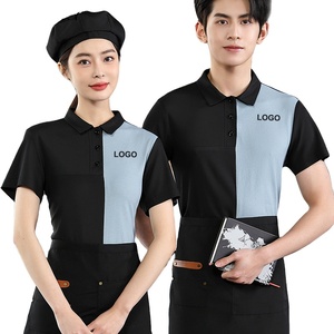 เสื้อโอเวอร์ไซส์สำหรับทำงาน เสื้อเชิ้ตแขนสั้นผู้ชาย ลายปะติดปะต่อ เสื้อโปโลลำลองสำหรับฤดูร้อนสำหรับผู้ชาย - Product Image 1