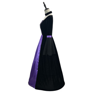 Witch Costume Purple Velvet Dress With Hat Halloween Cosplay Outfit Adult Women's Party Costume - Product Image 3