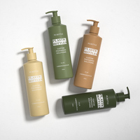 Bouteille en plastique PE mate personnalisée de 500 ml avec pompe, vide, pour shampoing, cosmétiques, lotions, crèmes pour le visage, masques, sérums de soin de la peau