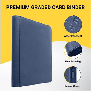Carpeta de tarjetas de 4 bolsillos con cremallera, almacenamiento seguro para álbum compatible con <span class=keywords><strong>BGS</strong></span>, CGC, SGC, TAG y AGS - Product Image 2