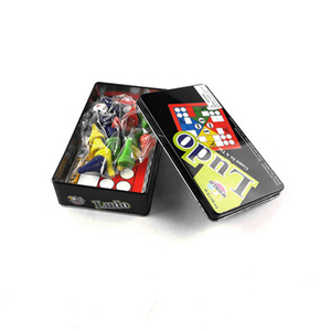 Hình Chữ Nhật Bán Buôn Hộp Thiếc Kim Loại Màu Đen Hộp Trò Chơi Cờ Vua Hộp Trò Chơi Câu Đố Tái Sử Dụng - Product Image 3