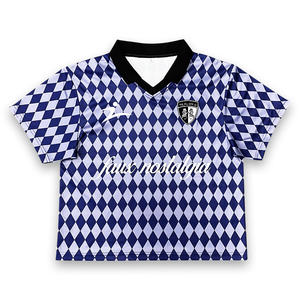 Customizable <b>Retro</b> Short Soccer Jersey Street Style <b>Football</b> Top Shirt for Soccer Wear - Product Image 2