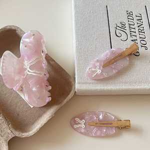 Horquillas para el Cabello al por Mayor, Nuevas Horquillas con Lazo Elegantes de Alta Calidad para Niñas, Horquillas con Lazo Rosadas Exquisitas para Uso Diario - Product Image 3