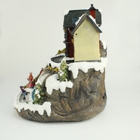 Figurines Led en polyrésine Maisons villageoises de Noël pour la décoration