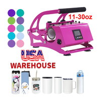 Entrepôt USA 10oz 12oz 15oz 20oz 30oz gobelet droit impression par Sublimation équipement numérique Machines de presse à chaud