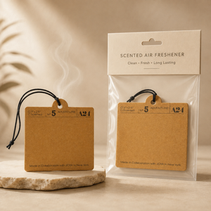 Moderner <span class=keywords><strong>Auto</strong></span>-Lufterfrischer zum Aufhängen mit Rosenduft, langanhaltende Geruchsbeseitigung, individuelles Logo, hängendes Kraftpapier - Product Image 3