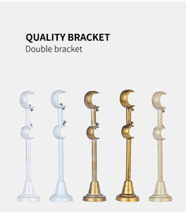 Ensemble de tringles à rideaux en métal moderne avec embout en forme d'ananas KYOK, design artistique, poulie lisse pour salon, chambre à coucher, cuisine, salle de bain - Product Image 5