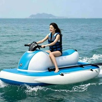 Jet ski gonflable électrique sur mesure de 500 W, bateau à moteur flottant certifié CE pour les sports nautiques en mer et en lac