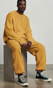Men's High Quality Distressed Eco-Friendly Breathable Baggy <b>Oversized</b> Wide Leg <b>Sweatpants</b> Loose Fit Drawstring Closure - Product Image 3