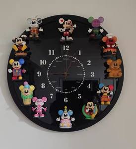 Horloge <span class=keywords><strong>murale</strong></span> en acrylique moderne et créative pour mini figurines d'<span class=keywords><strong>action</strong></span>, présentoir pour objets de collection et poupées - Product Image 5