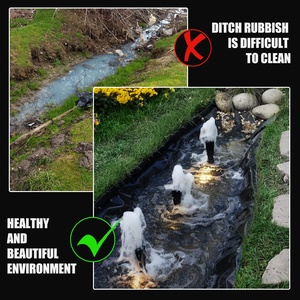 Bâche en caoutchouc <span class=keywords><strong>EPDM</strong></span> pour bassin, résistante aux poissons, facile à découper, pour cascade extérieure, fontaines aquatiques, bassins à poissons/koi, jardinières, noire (3.28x26.25ft) - Product Image 3
