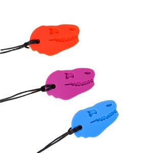 Collar Sensorial de Silicona con Colgante de Cráneo de Dinosaurio T-<span class=keywords><strong>Rex</strong></span> para Niños con Autismo y TDAH, Seguro para la Dentición, con Cierre de Seguridad, Joyería Colorida - Product Image 5