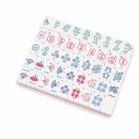 Jeu de Mahjong américain Butterfly Dance, 4 couches, acrylique, impression intégrée, couleurs vibrantes, 160 tuiles, coffret cadeau de luxe, OEM