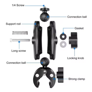 Support de <span class=keywords><strong>fixation</strong></span> Daryoo pour moto, compatible avec les caméras <span class=keywords><strong>GoPro</strong></span> et autres caméras d'action - Product Image 2