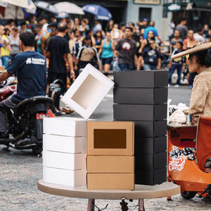 เค้ก อาหารจานด่วน ขนาดเล็ก บรรจุภัณฑ์รีไซเคิล ช็อกโกแลต ซูชิ น้ำตาล งานฝีมือ บรรจุภัณฑ์แบบตั้งได้เอง พับได้ บรรจุภัณฑ์อาหารแบบกำหนดเอง ของขวัญ กระดาษคราฟท์ - Product Image 3