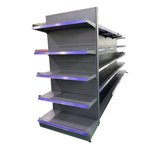 Estantes de góndola de metal de estilo italiano de doble cara resistentes para tiendas de conveniencia y supermercados, almacenamiento minorista, suministro de fábrica - Product Image 1