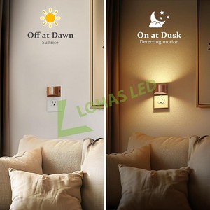 Lohas thiết kế hiện đại Rose Gold nhà ở <span class=keywords><strong>mini</strong></span> <span class=keywords><strong>LED</strong></span> <span class=keywords><strong>nightlight</strong></span> hoàng hôn bình minh cảm biến cạnh giường ngủ đêm đèn cho phòng ngủ Plug-in đêm đèn - Product Image 5