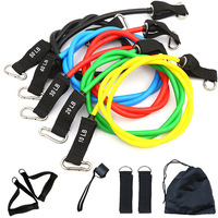 Ensemble de 11 bandes de résistance en latex de haute qualité pour fitness, entraînement à domicile et musculation