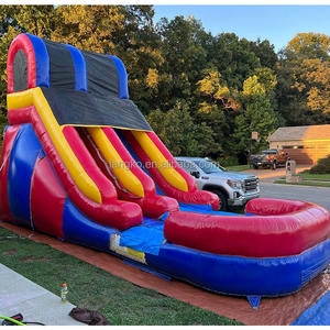 Scivolo d'Acqua Gonfiabile Colorato per Bambini, <span class=keywords><strong>Area</strong></span> Giochi con Piscina, Castello Gonfiabile per Feste all'Aperto - Product Image 2