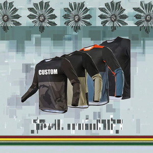 เสื้อเจอร์ซีย์ปั่นจักรยานแบบสั่งทำพิเศษ แขนยาว สำหรับแข่งรถบนภูเขา ระบายอากาศได้ดี พิมพ์ลายแบบ Heat-Transfer ประดับด้วยลูกปัด - Product Image 3