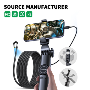 Caméra d'inspection industrielle articulée bidirectionnelle, endoscope étanche IP67, microsonde ultra-fine 1080P HD avec LED réglable - Product Image 1