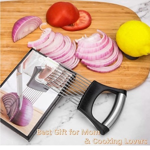 Utensili da Cucina: Supporto per Affettare Cipolle, Taglierina per Cipolle Grandi, Affettatrice per Limoni, Strumenti Ausiliari per Affettare Carne, Patate, Uova, Pomodori - Product Image 5