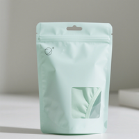 Sac d'emballage refermable givré imperméable de haute qualité avec fenêtre pour chaussettes, sous-vêtements et vêtements