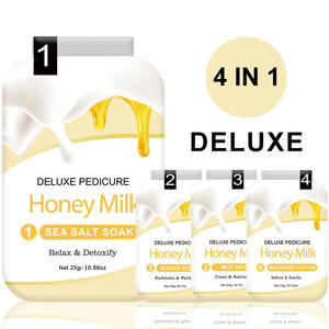 Promotion Kit de pédicure de luxe 4 en 1 Ensemble de spa pour les pieds en 4 étapes Produits de soin de la peau hydratants Gommage pour les pieds Exfoliant - Product Image 3