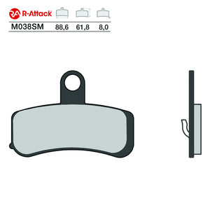 Plaquettes de frein moto R-Attack M038SM, plaquettes avant sinterisées couleur cuivre, homologuées R90 - Product Image 1