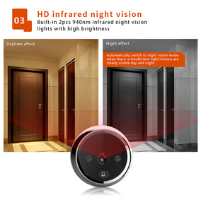 Giám đốc Nhà Máy Giá 1080P HD mini dễ thương hiện đại thông minh Door <span class=keywords><strong>Viewer</strong></span> 3 inch mắt điện tử kỹ thuật số đẹp Cat Eye lổ Nhìn Trộm - Product Image 3
