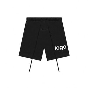 กางเกงขาสั้นลำลองผู้ชาย สไตล์ไฮสตรีท ทรงโอเวอร์ไซส์ ผ้าถักยืดได้ 100% ผ้าฝ้าย สีอ่อน สีเข้ม สีโอ๊ตมีล เอวกลาง ลายเรียบ - Product Image 5