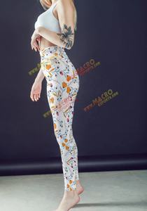 <b>Women's</b> High Waist Patterned Seamed Yoga Pants Breathable Gym Sports Workout Fitness <b>Leggings</b> Custom Logo Waist - Product Image 3