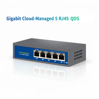 Switch Ethernet Gigabit Lite géré par Web/Cloud, 5 ports, prise en charge VLAN, QoS, 12VDC, CE, FCC, PoE en option, 1,6 Gbps