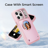Étui de téléphone intelligent avec écran numérique, personnalisable, avec écran E-Paper, étui de téléphone avec badge E-Badge, étui avec écran intelligent