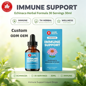 Gouttes de soutien immunitaire OEM, formule à base d'échinacée, 30 ml, 30 portions, bien-être immunitaire pour les seniors, fabricant - Product Image 1
