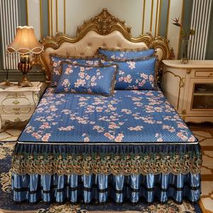 Heißer Verkauf Polyester Dekorative Bettdecke Blume Bett Rock Flora Bettwäsche Blätter Röcke - Product Image 6