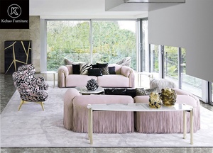 Canapé de salon moderne confortable <span class=keywords><strong>Marenco</strong></span>, canapés italiens de luxe en tissu microfibre, canapé sectionnel modulaire en velours - Product Image 4