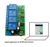 Module AD22B04 4 CH DTMF MT8870 Décodeur audio Système de maison intelligente Relais de commande Téléphone vocal