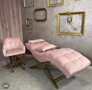 Modern <b>Portable</b> Pink Lash <b>Bed</b> Salon Furniture Curved Spa Beauty Mattress Facial <b>Bed</b> Luxury Electric Adjustable Durable Topper - Product Image 5