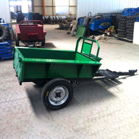 Mini-tracteur avec remorque pour terres agricoles, vergers, jardins, petite tondeuse à gazon, tracteur à conducteur marchant à ses côtés avec remorque