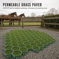 Grille perméable en HDPE et PP pour le drainage des paddocks équestres et des parkings, et la lutte contre la boue des barrages – Stabilisateur de sol robuste