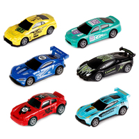 Coches de Juguete de Carreras de Aleación al por Mayor, Mini Vehículos de Metal Fundido a Presión de 7.2cm con Función de Retroceso, 6 Estilos para Niños
